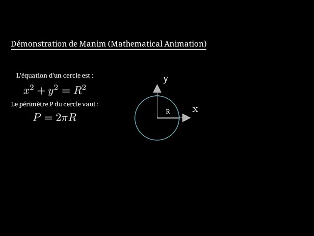 Python Manim - Test autour du cercle
