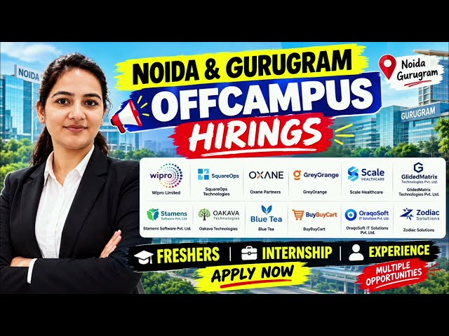 Noida & Gurugram Hiring September 2026 | Freshers & Internships | IT & Graduate Jobs