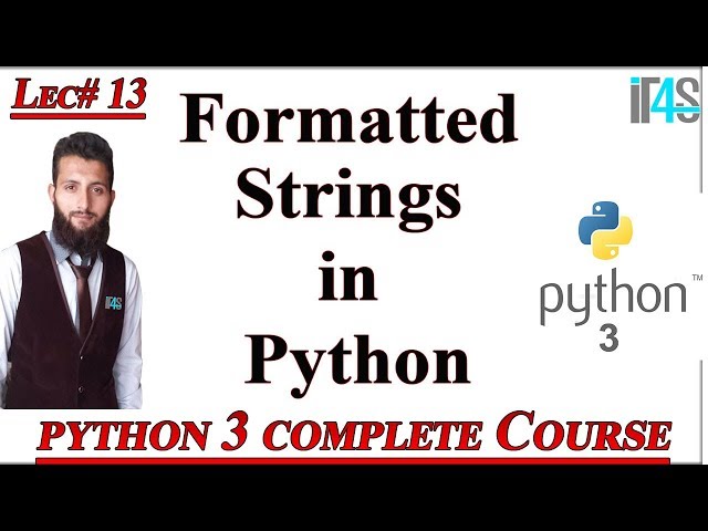 Python Tutorial in Urdu | Hindi | Formatted Strings in Python | Strings Formatting in Python