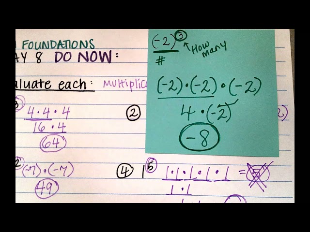 Day 8 PEMDAS Order of Operations