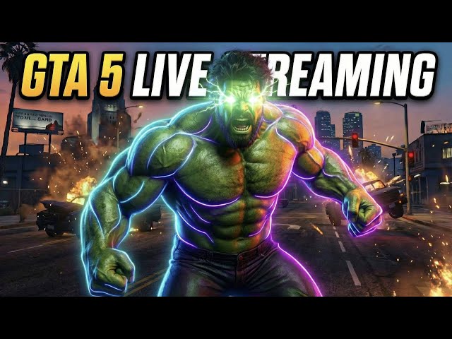 GTA 5 Full Chaos and Destruction Gameplay live Hulk Part-9 #live #livestream #shortsfeed #gaming