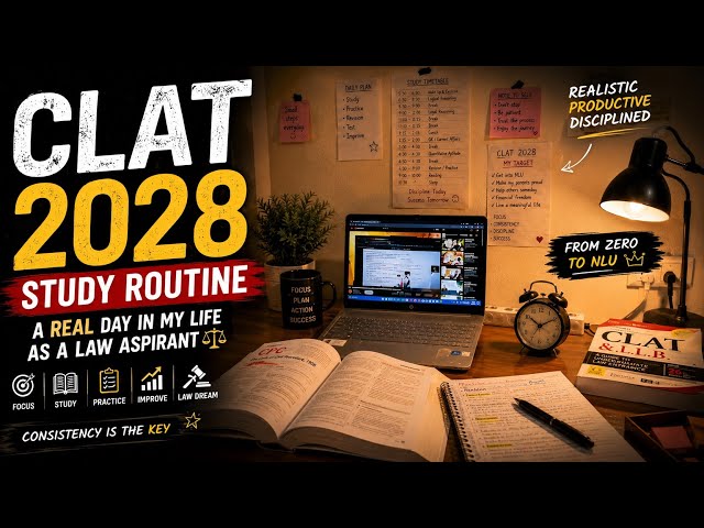 Realistic CLAT Aspirant Daily Routine | 11th Standard Study Vlog 📚⚖️