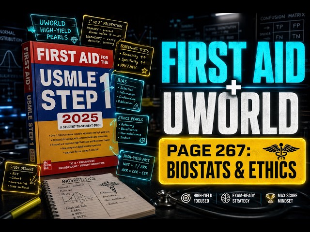 USMLE FIRST AID Pg 267 + UWorld Annotated: Biostatistics (Pearson r) & 4 Pillars of Ethics Deep Dive