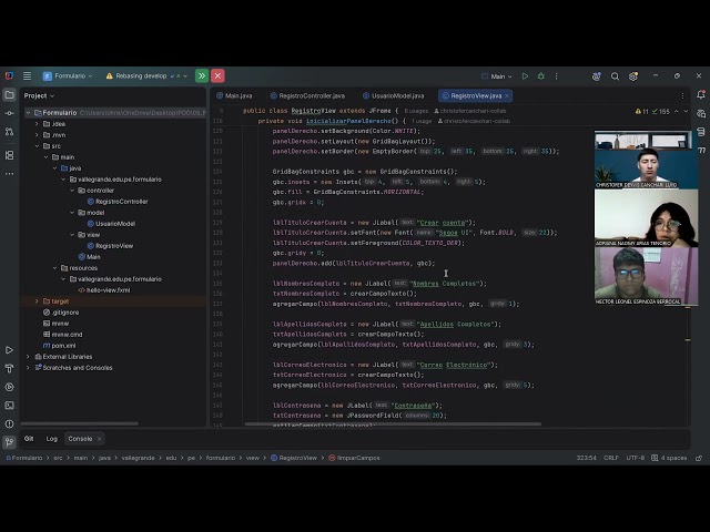 Creación de Formulario con uso de componentes de JavaSwing.