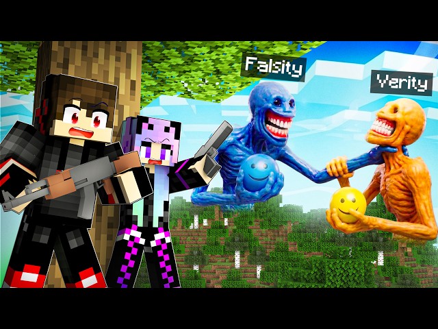 I Used WEAPONS to Defeat VERITY and FALSITY in Minecraft..