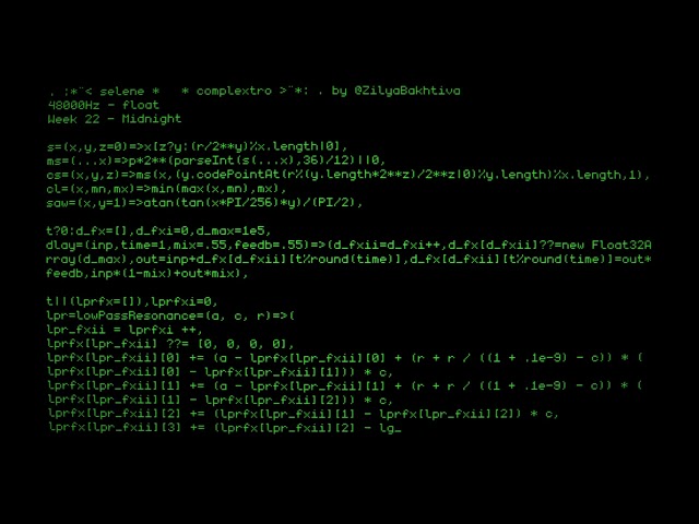 Bytebeat Collection #2 - Algorithmic Music in JavaScript