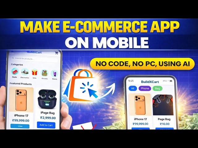 How to Make E-commerce App on Mobile Without Coding