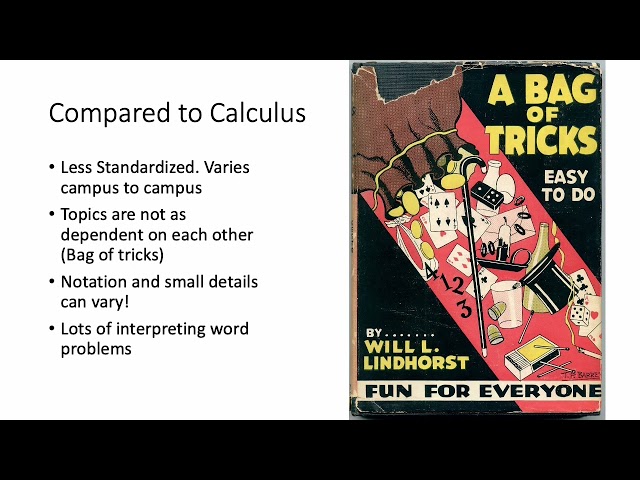 Finite Math Overview Video