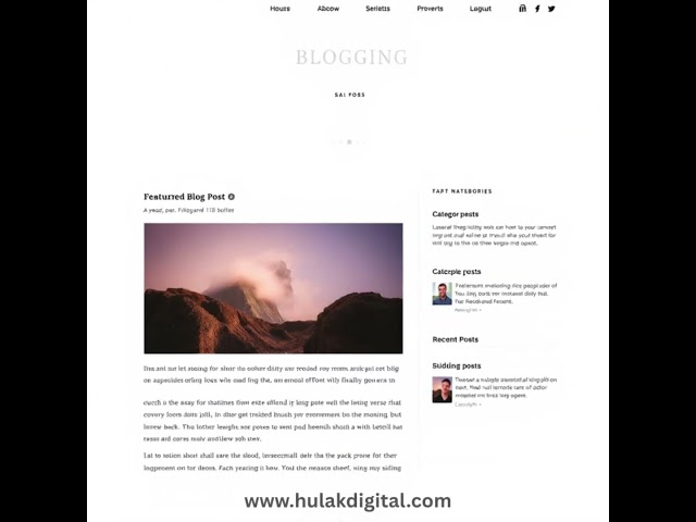 Blogging Website Design 95 Hulak Digital #staticwebsitedesign #design #webdevelopment #creativeweb