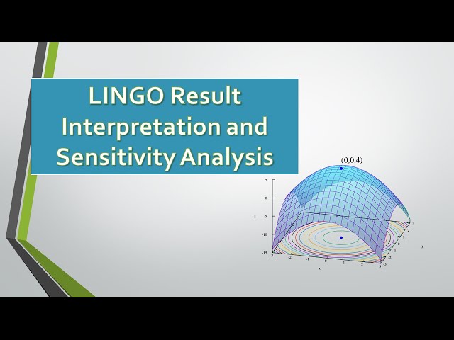 Linear Programming Solution Interpretation Sensitivity Analysis
