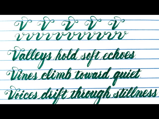 Write With Me Episode 62 : How To Write Letter "V" In Brush Pen Cursive A–Z | Slow + Aesthetic