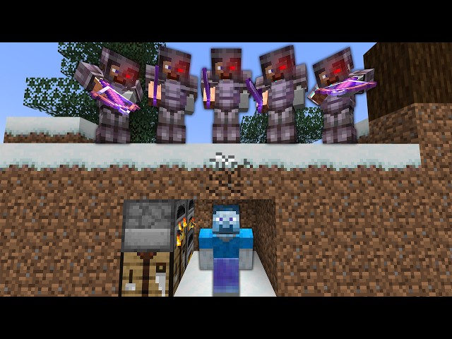 Minecraft Speedrunner VS 5 AI NETHERITE Hunters REMATCH