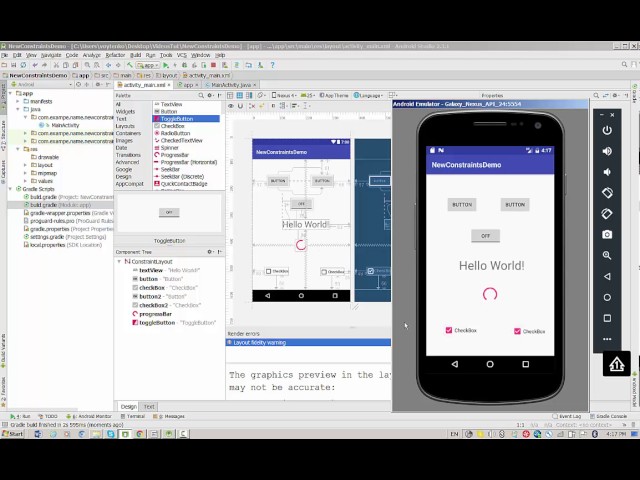 Android Studio 2.3:  How to use  Constraint Layout