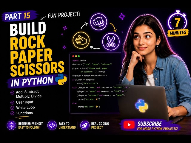 Build Rock Paper Scissors in Python 🎮 | Beginner Project