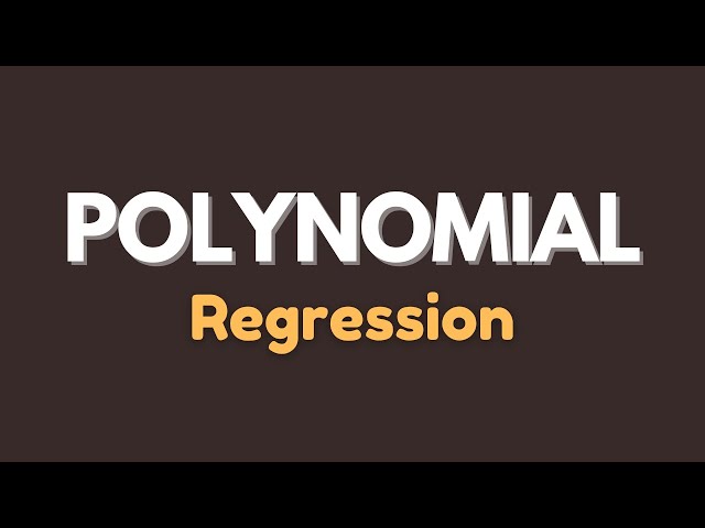 Polynomial Regression for Machine Learning