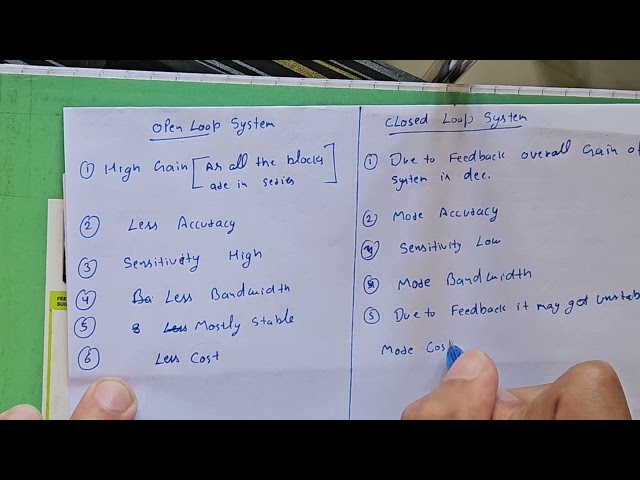 Open and Closed Loop System
