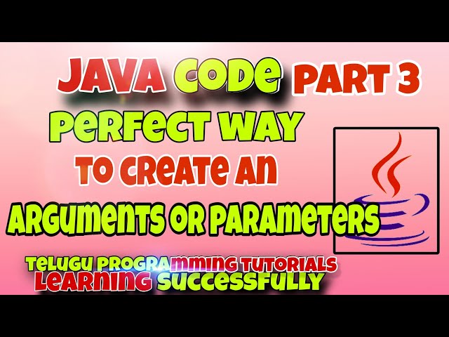 Functions and methods  | creating a parameters part 3 by telugu programming tutorial