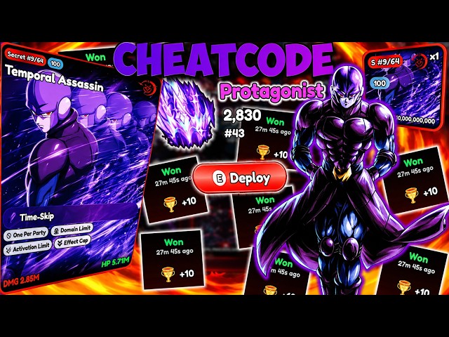 Hit Is A Free Protagonist Cheat Code In Anime Card Clash! Roblox