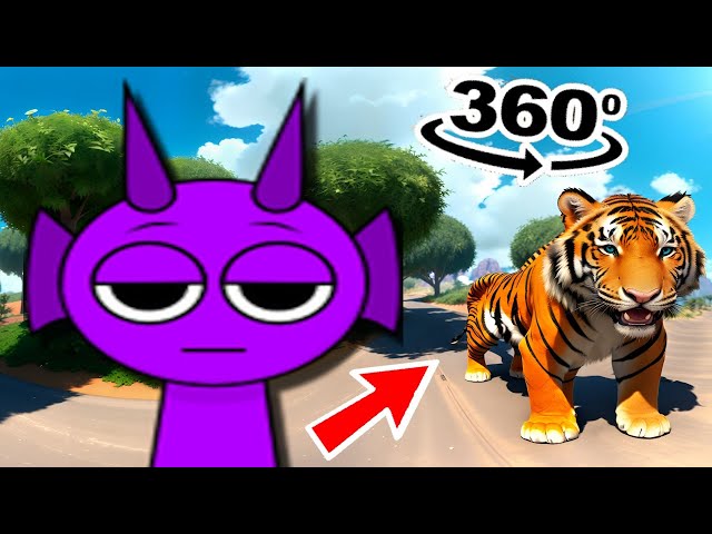 Can you find Durple Incredibox Sprunki in 360° VR Animation