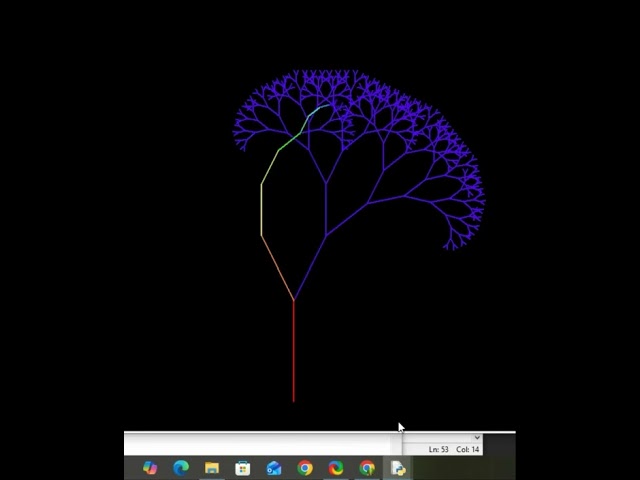 I Made a Beautiful Fractal Tree Using Python 🌳🐍  Creative Python Project !