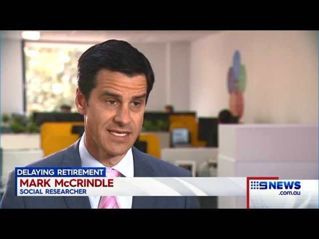 Older Australians Delaying Retirement | Mark McCrindle on Nine News