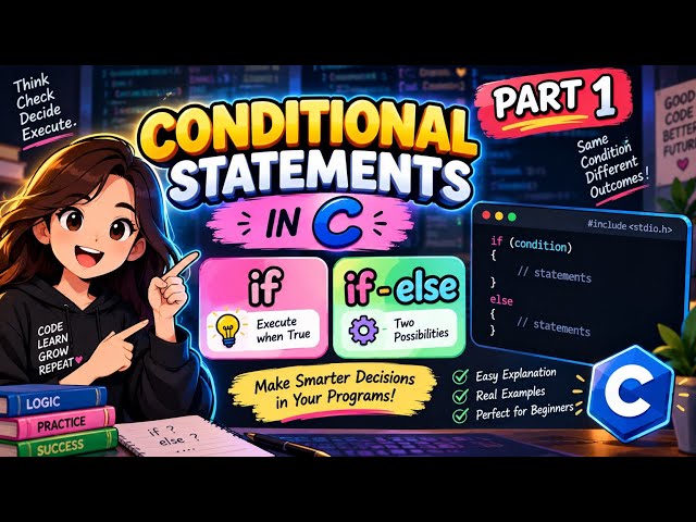 Conditional Statements in C | Part 1 | if & if-else Statements Explained with Examples