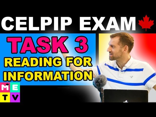 CELPIP Reading Task 3 - TIPS!