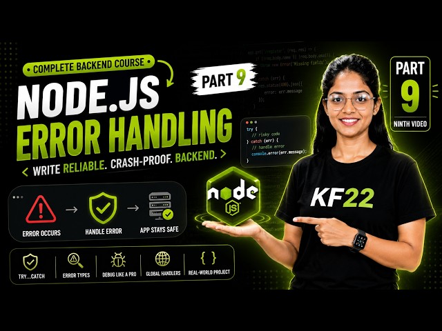 Node.js Error Handling in 1 Shot 🔥 | try...catch, Callbacks & Debugging | Part 9 #nodejs #mernstack