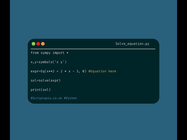 Python SymPy - Solve an equation