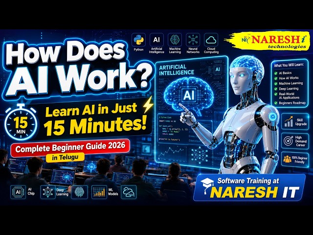 How Does AI Work: Learn AI in Just 15 Minutes! Complete Beginner Guide in Telugu | Naresh IT