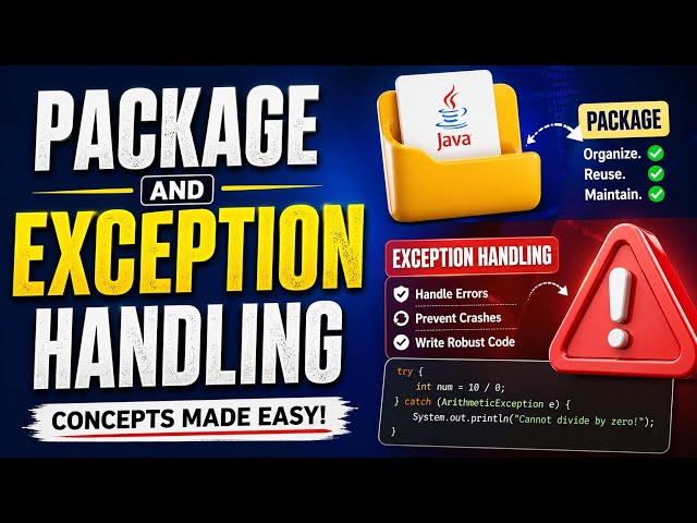 Package and Exception Handling|Java|Naman Bharti Classes 