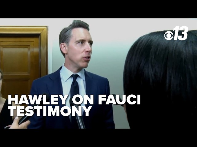 Sen. Josh Hawley talks about Anthony Fauci's testimony
