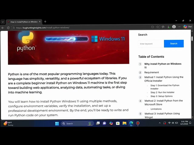 How to Install Python on Windows 11 | Support Tutorials | Bug Hunting Insights