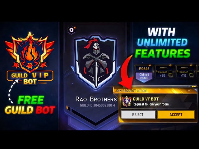 VIP GUILD TCP BOT FREE 😱 | NEW GUILD TCP BOT OB51 😎 | FREE FIRE TCP BOT 😬 | EMOTE BOT🗿 | @RaoStarrr 