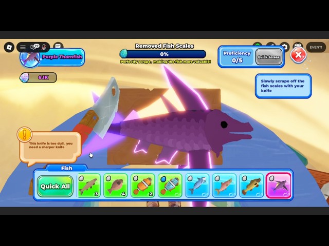 Cleaning Fish in Roblox!