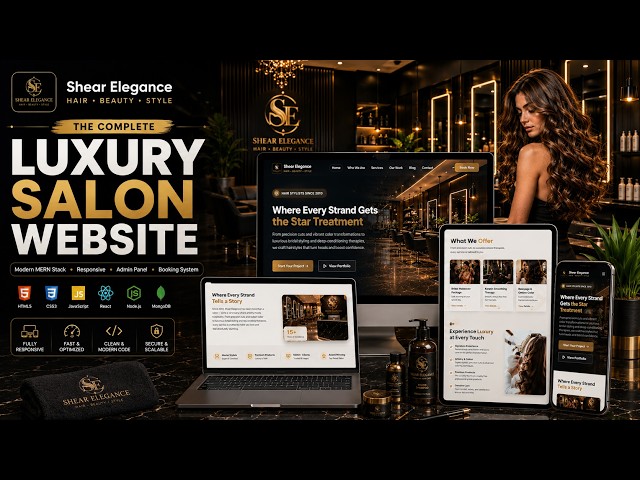Production-Ready Salon Website + Admin Panel | Full-Stack Source Code
