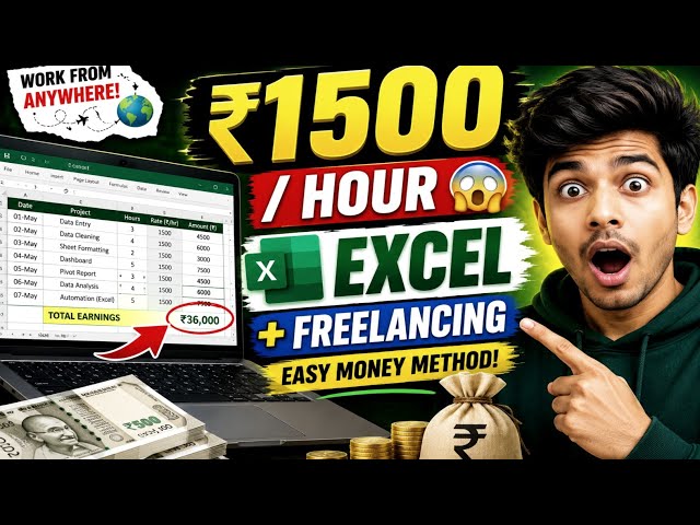 Excel Data Entry work Rs. 1500 per hour ❓ (Second Salary)