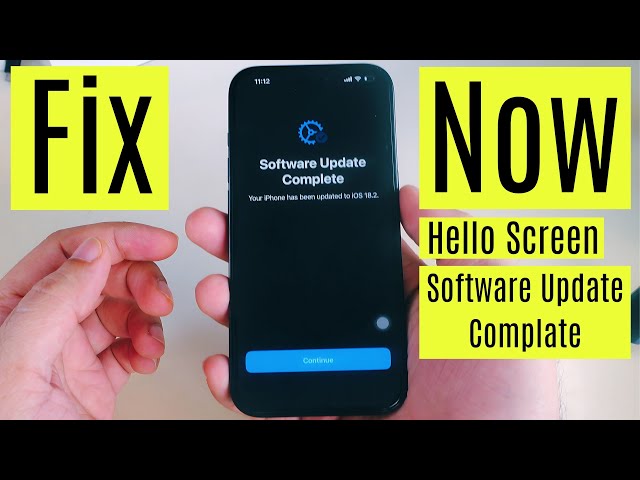 Fix iPhone Stuck on Software Update Complete Screen (iOS 26.5 & iOS 18.7) & Hello Screen