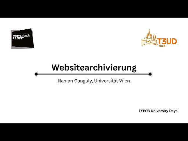 Vortrag "Websitearchivierung"