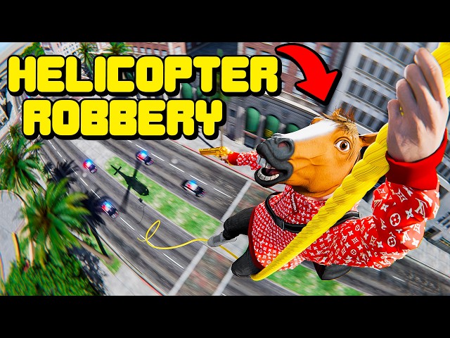 Rappelling From A Helicopter To Rob Stores In GTA 5 RP