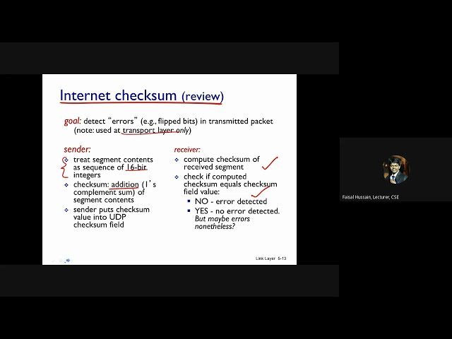 L.1.6.61: Error Detection and Correction Parity, Checksum, CRC multiple access || Computer Networks