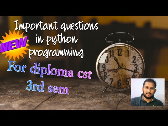 Python programming important questions 》cst 3rd sem》#diploma #cst