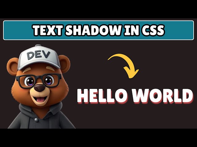 How to Add Text Shadow in HTML and CSS