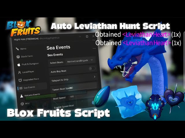 [AUTO SEA EVENTS🦈] Blox Fruits Script | "NO KEY" | (AUTO LEVIATHAN HUNT + AUTO SEA EVENTS) | +