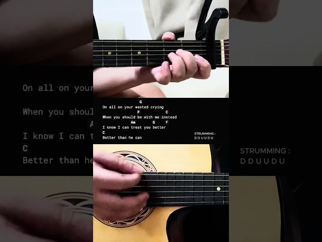 Treat You Better - Shawn Mendes | Easy Guitar Tutorial For Beginners #guitarlesson #shorts