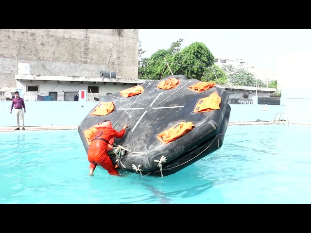 Liferaft Upright Practical Drill - Personal Survival Techniques (PST)