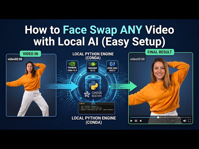 How to Face Swap ANY Video with Local AI - Easy Setup | FaceFusion