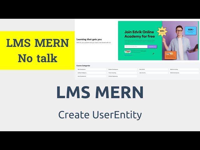 Create UserEntity - lms mern - not seo