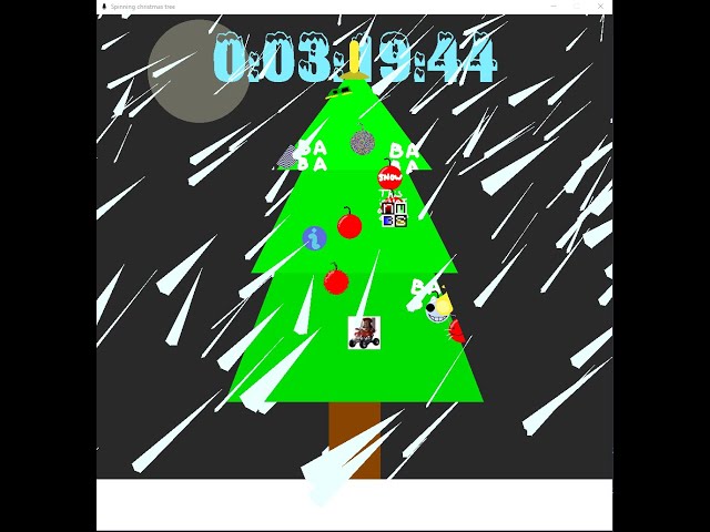 Spinning christmas tree