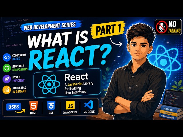 What is React? | React.js Explained for Beginners | Web Development Series | Part 1 | No Talking